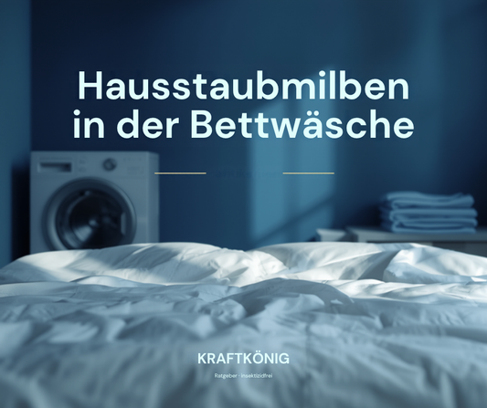 Hausstaubmilben in der Bettwäsche bekämpfen – frisch bezogenes Bett mit Waschmaschine