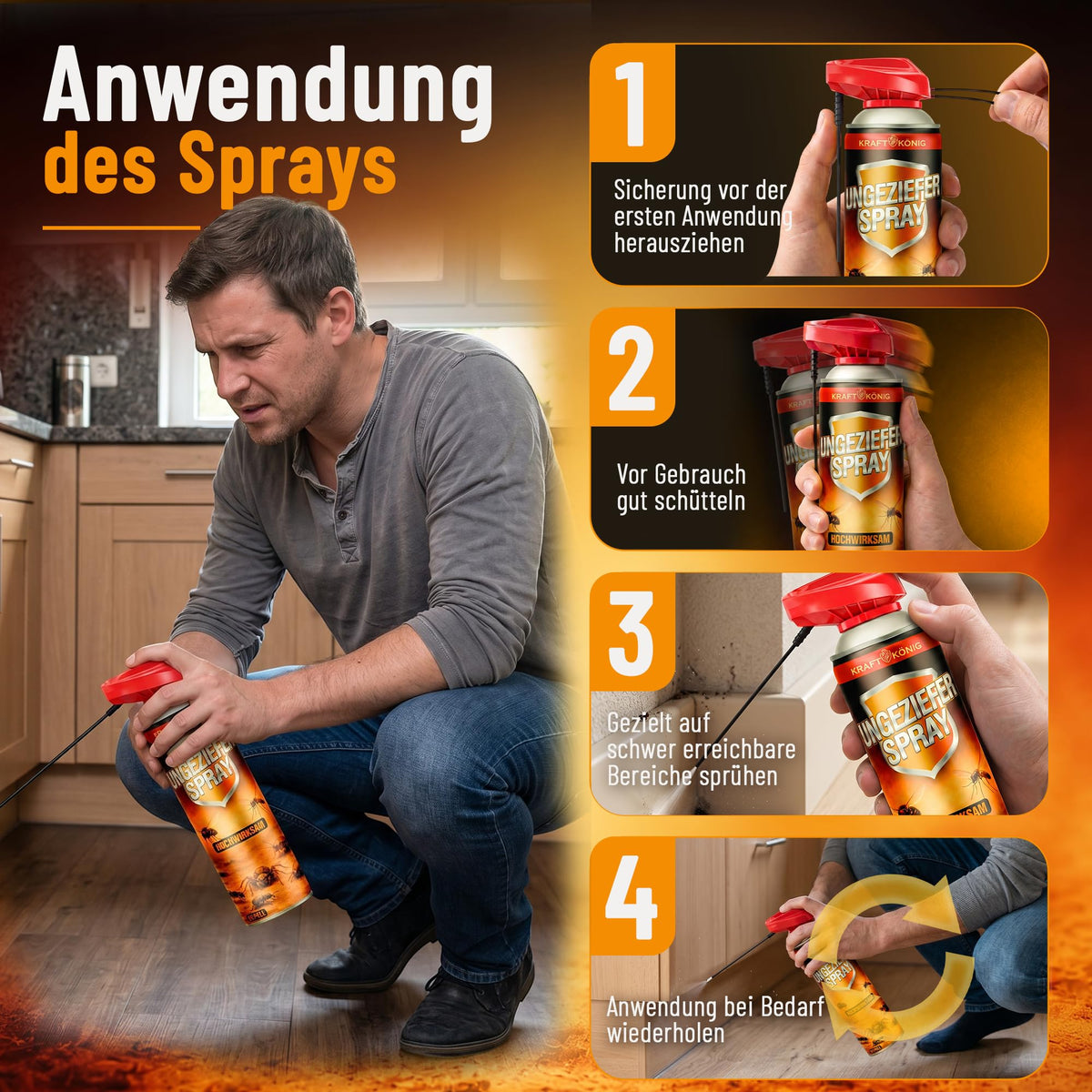 Ungezieferspray mit Sprührohr – 500ml – Bild 7
