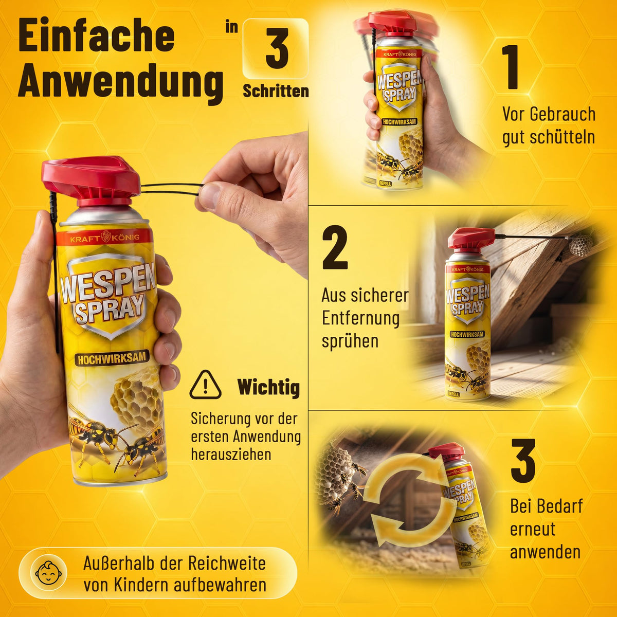 Wespenspray mit Sprührohr – 500ml – Bild 8
