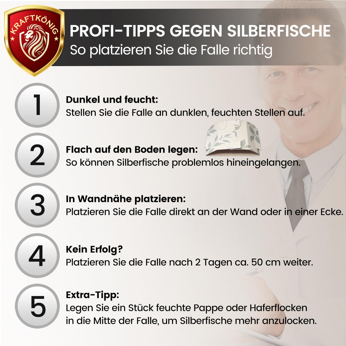Silberfischfalle 30 Stück – Bild 6