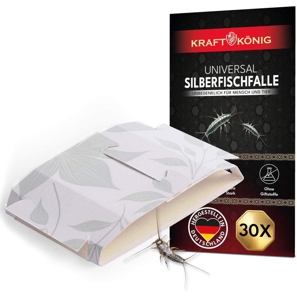KRAFTKÖNIG Silberfischfalle 30 Stück Maxi Pack