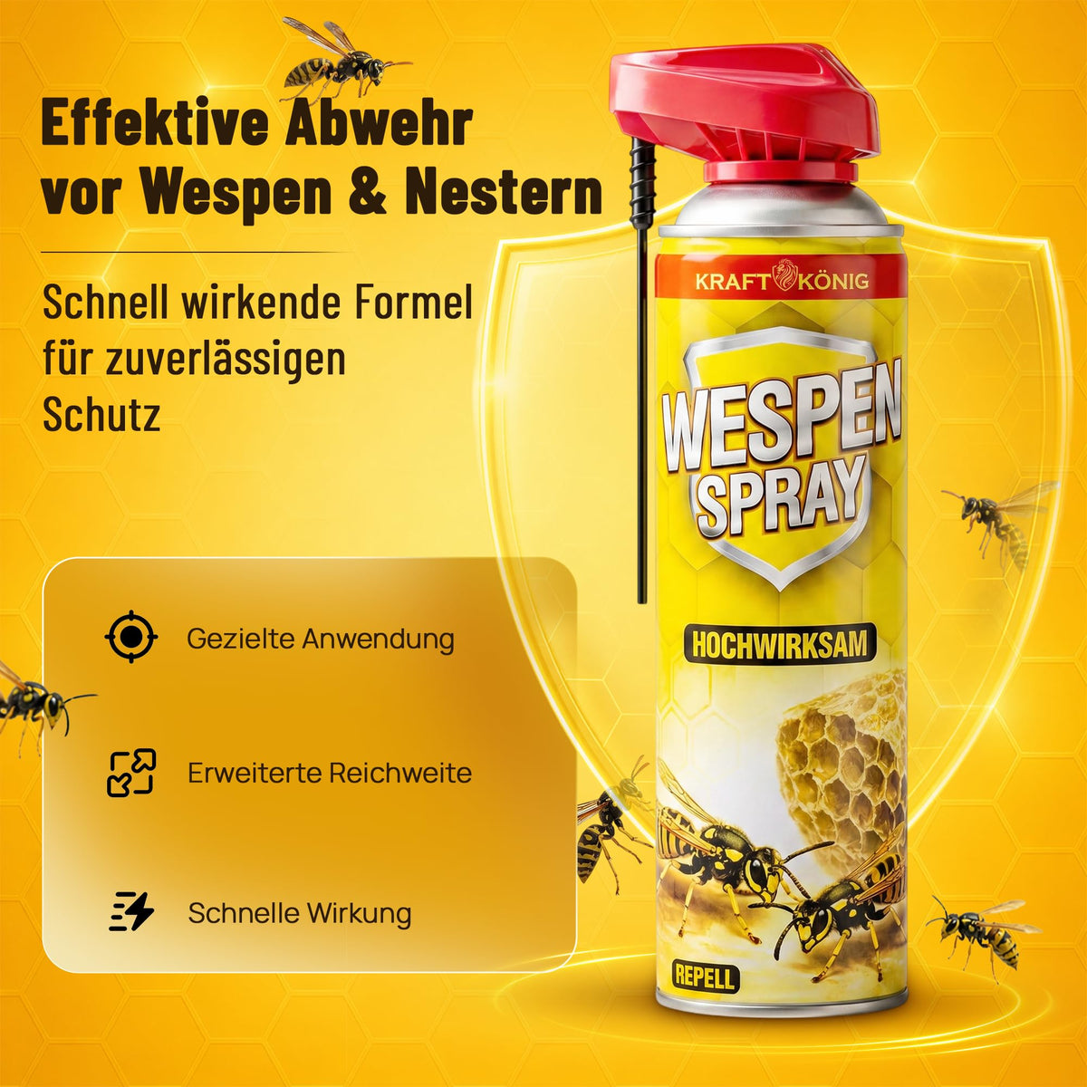 Wespenspray mit Sprührohr – 500ml – Bild 2