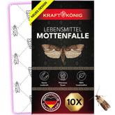 KRAFTKÖNIG Lebensmittelmottenfalle – Klebefalle mit Pheromon-Lockstoff für die Küche