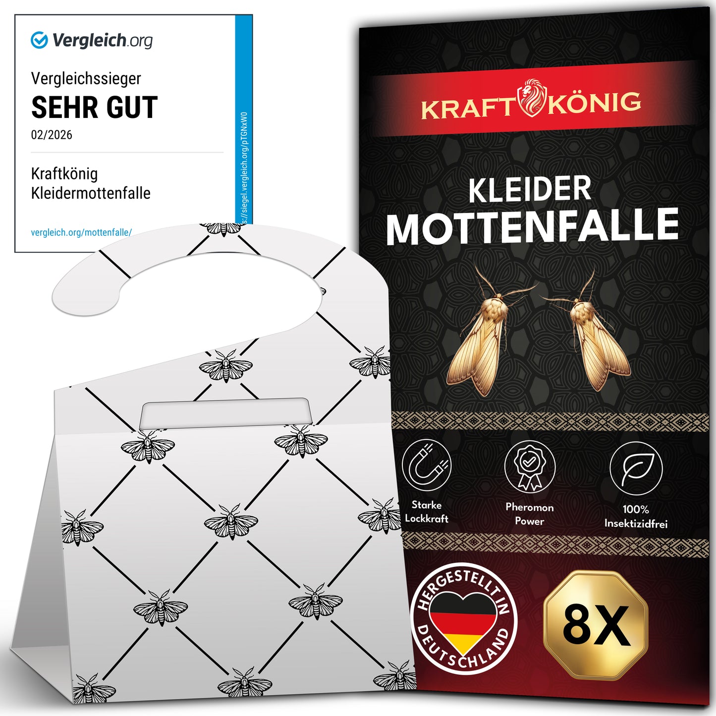 Kleidermottenfalle – 8 Stück