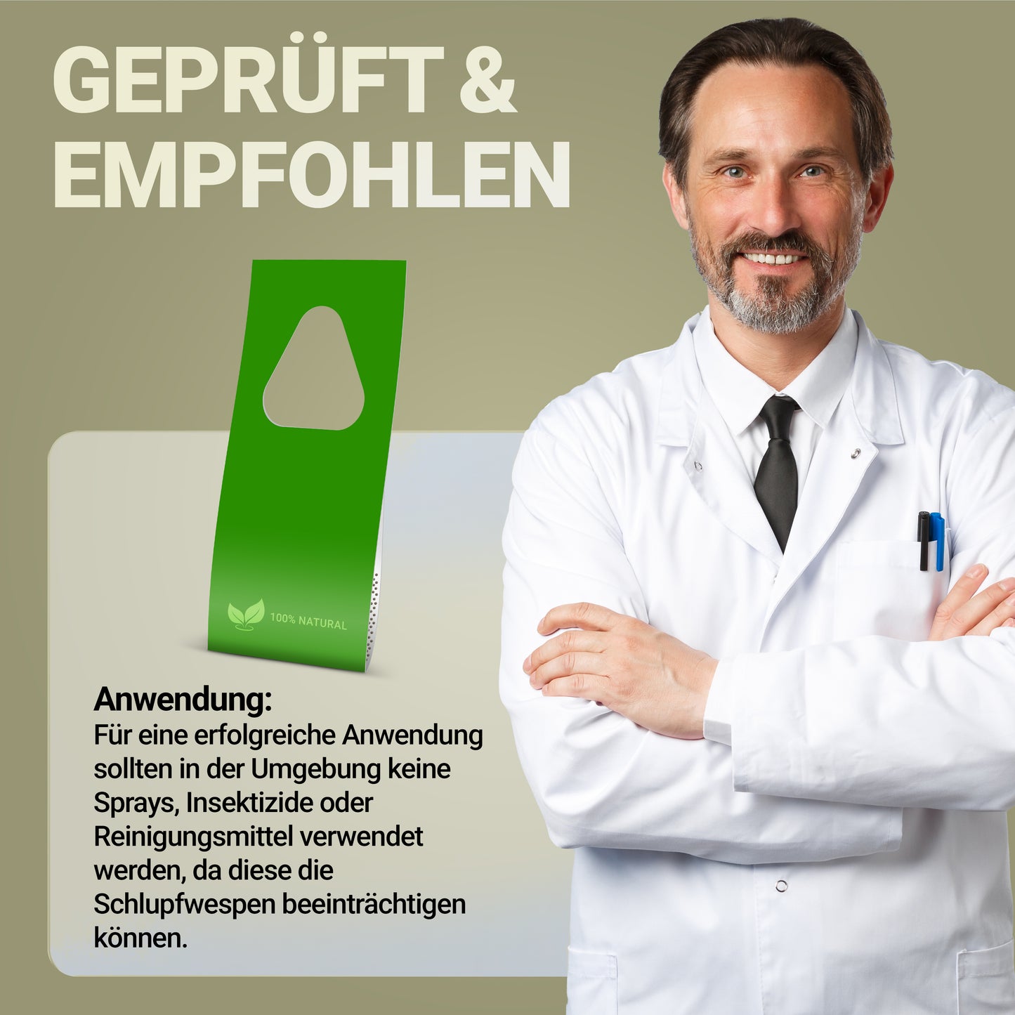 Schlupfwespen gegen Kleidermotten 1 - 25 Karten x 1 Lieferung