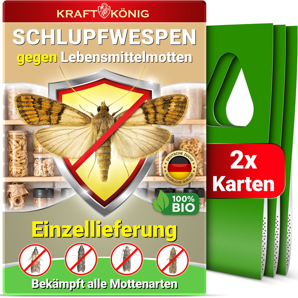 Schlupfwespen gegen Lebensmittelmotten 1 - 25 Karten x 1 Lieferung