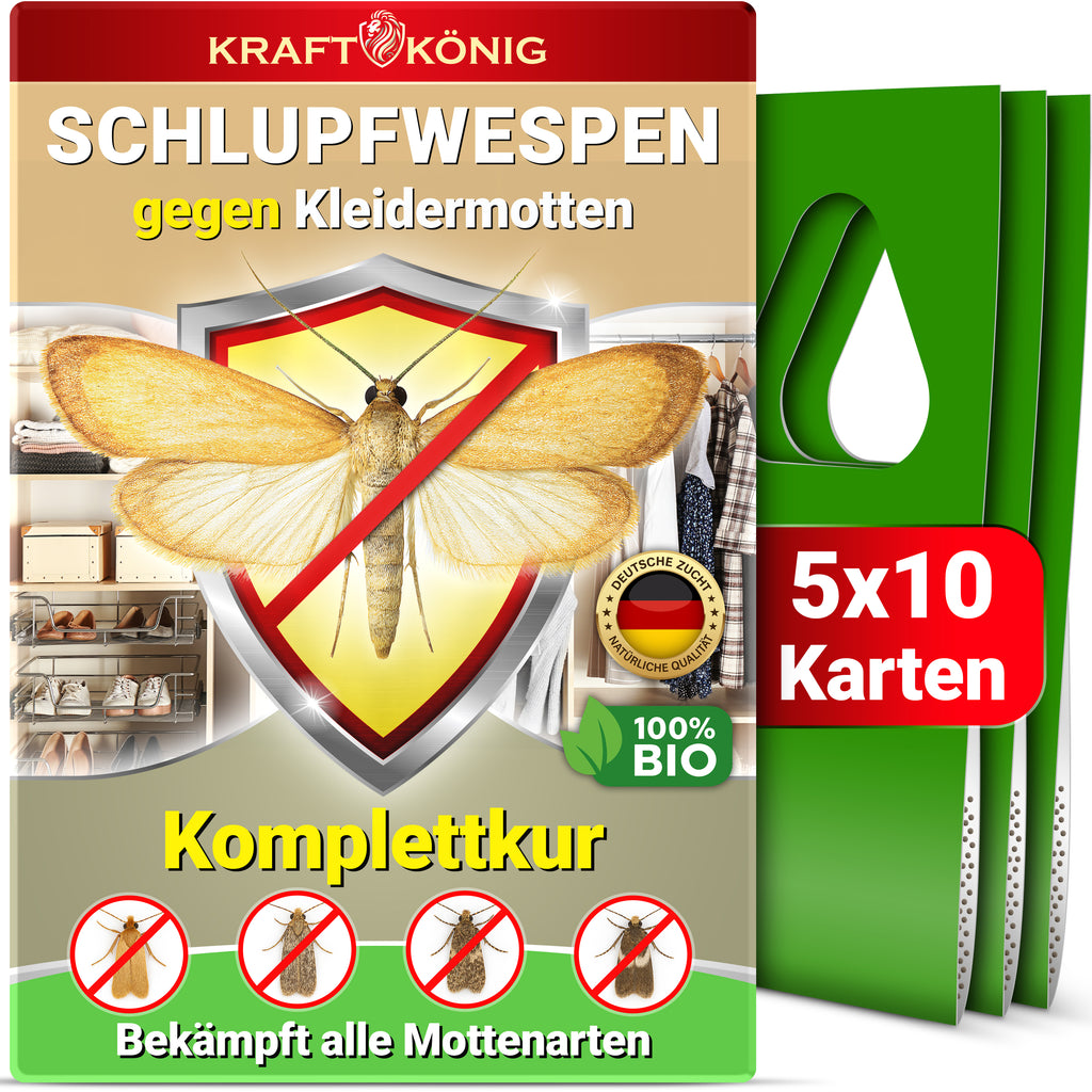Schlupfwespen gegen Kleidermotten 1 - 25 Karten x 5 Lieferungen