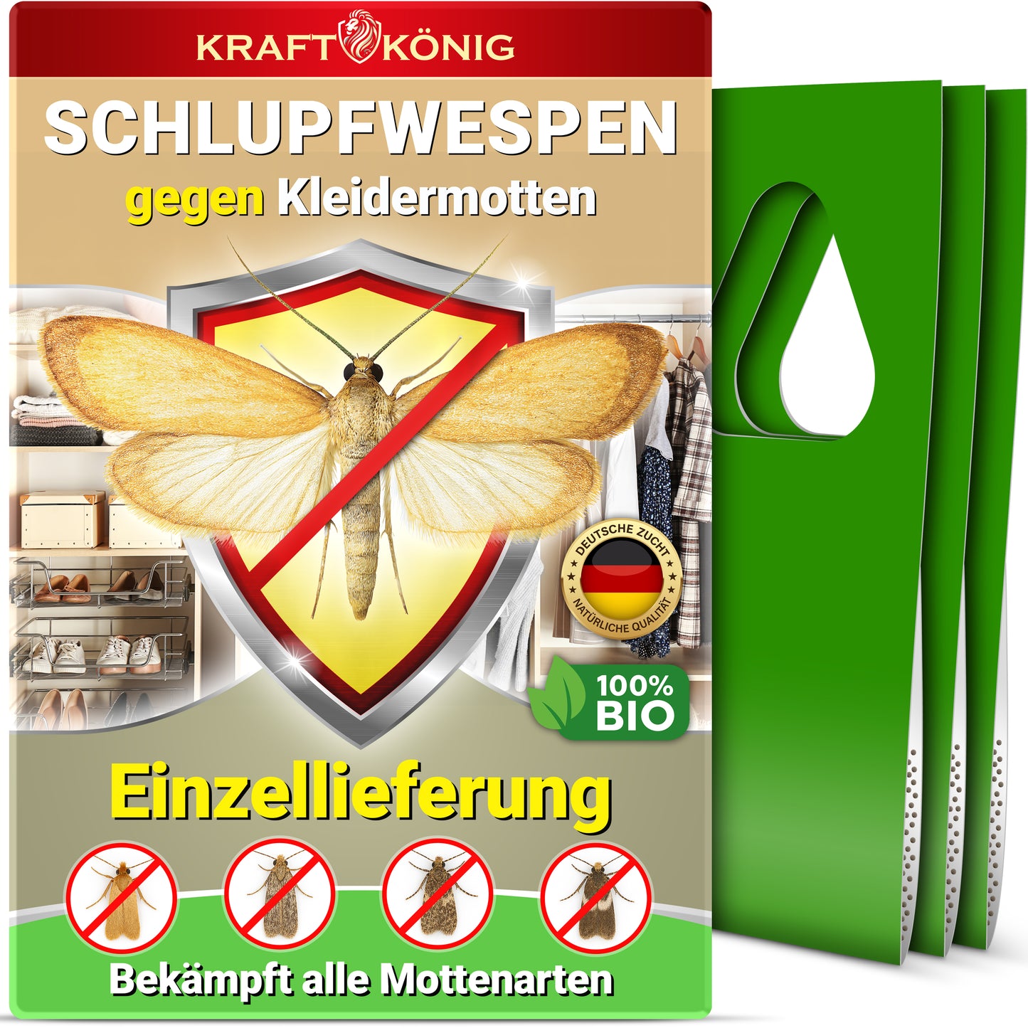 Schlupfwespen gegen Kleidermotten 1 - 25 Karten x 1 Lieferung
