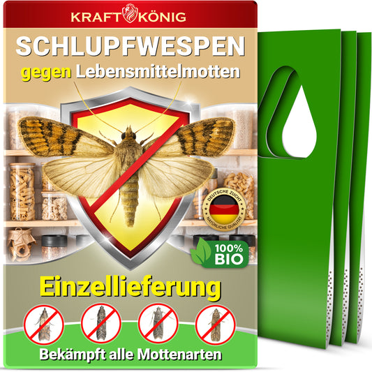 Schlupfwespen gegen Lebensmittelmotten 1 - 25 Karten x 1 Lieferung